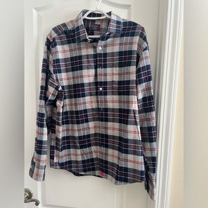 Flannel button down shirt from Untuckit.